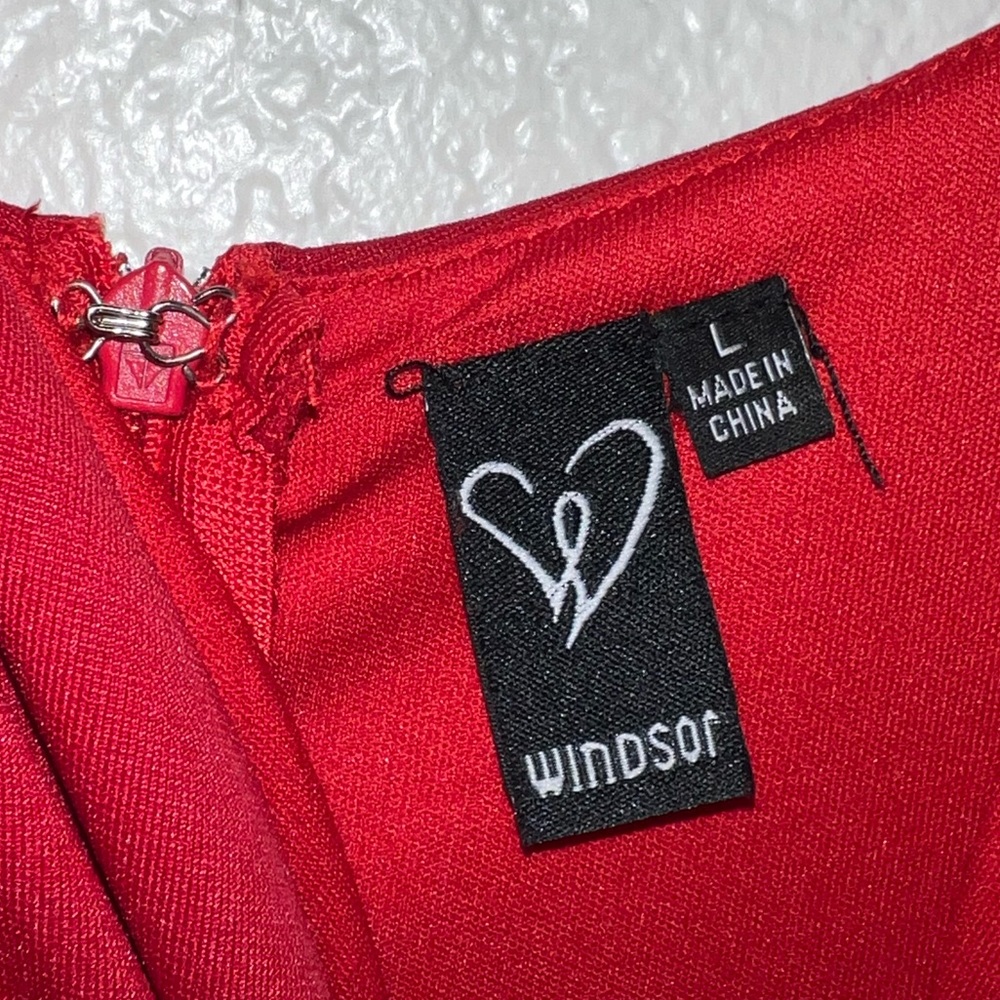 Red Fitted Dress - Picture 4 of 4